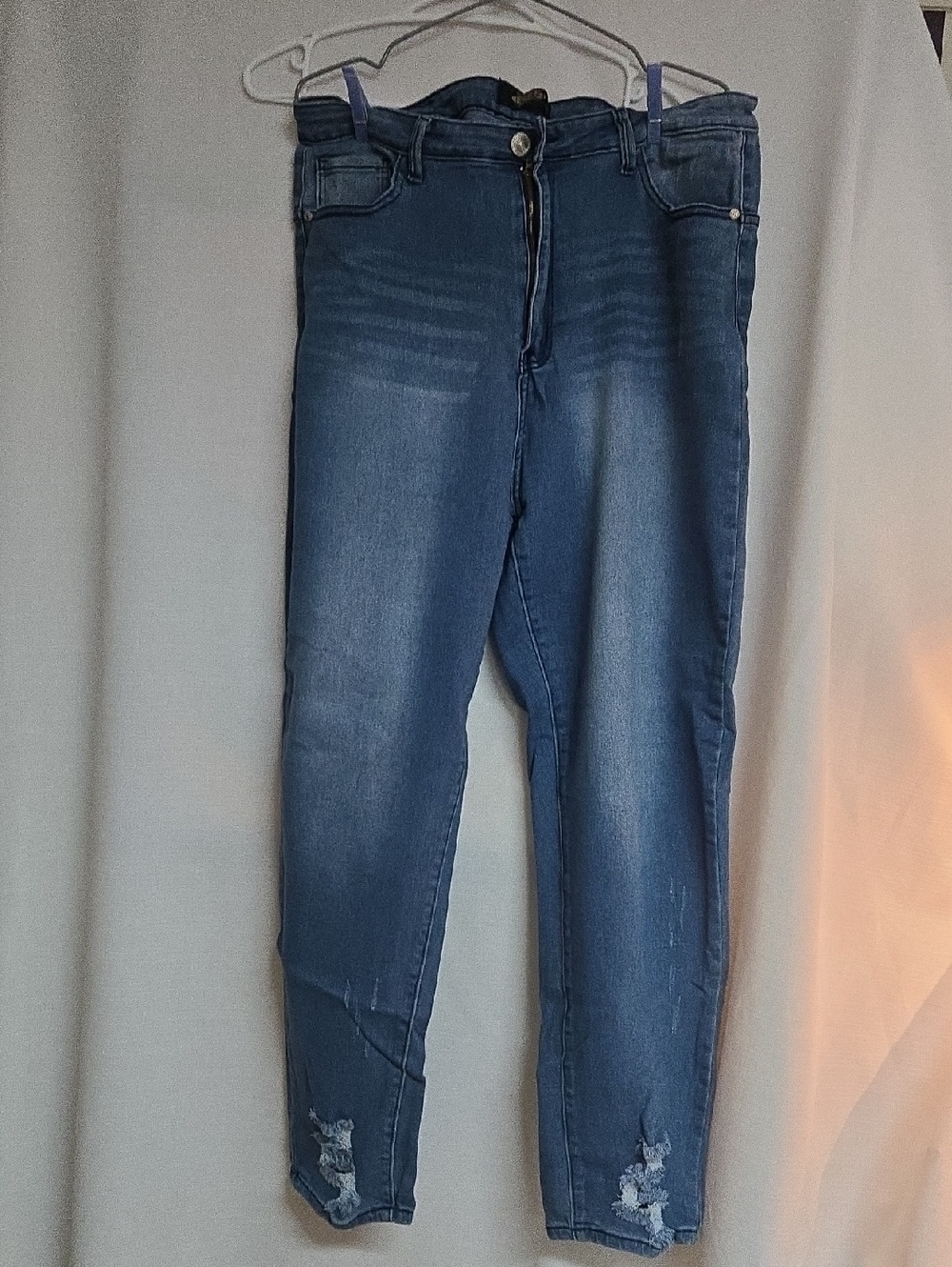Classic Blue Skinny Jeans for Women - High Rise Blue